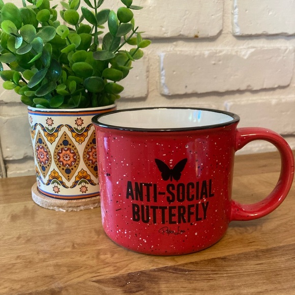 Piper Lou Dining New Piper Lou Antisocial Butterfly 2oz Ceramic Mug Poshmark